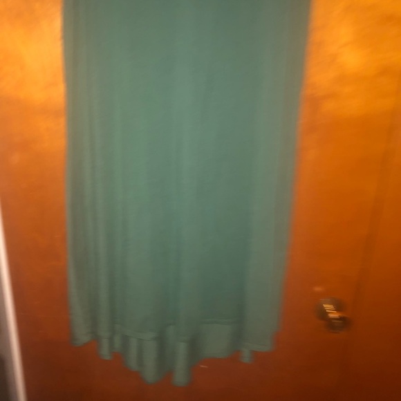 LuLaRoe Carly High-Low Dress Green plus size 2x - Picture 5 of 5
